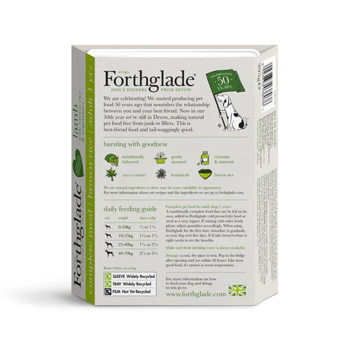 Forthglade Adult Complete Lamb With Brown Rice & Veg 395g - Image 2