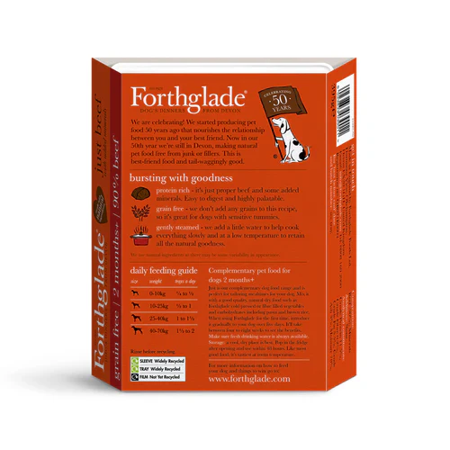 Forthglade 2months+ Complementary Just Chicken, Lamb & Beef Variety Pack 12x395g - Image 2