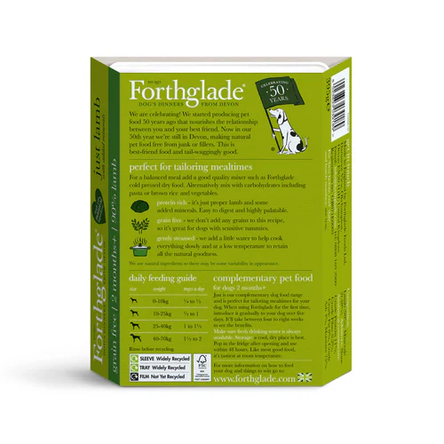 Forthglade 2months+ Complementary Just Chicken, Lamb & Beef Variety Pack 12x395g - Image 3