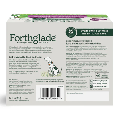Forthglade Gourmet Adult Complete Grain Free Variety Pack 6x395g - Image 2