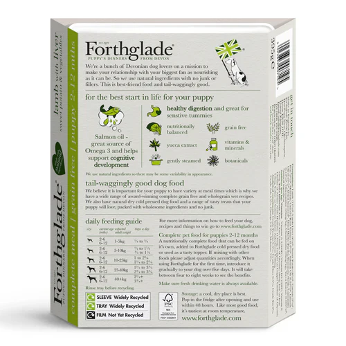 Forthglade Puppy Complete Grain Free Lamb Liver & Veg 395g - Image 2