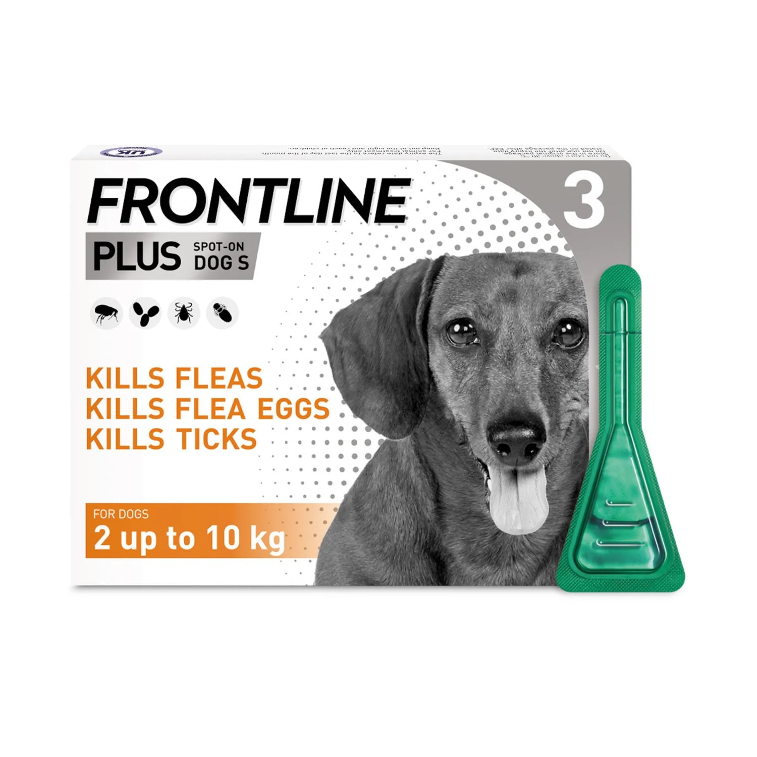 Frontline Plus Dog Spot on 2-10kg 3 Pipettes