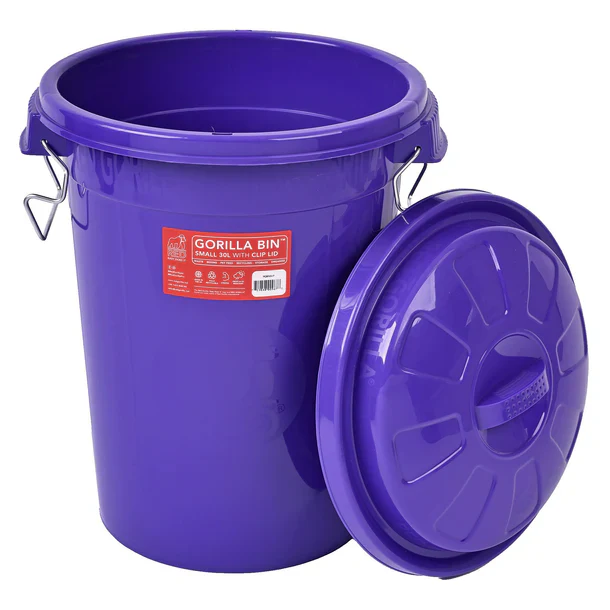 Red Gorilla Bin With Clip Lid 30L - Image 3