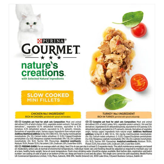 Gourmet Nature's Creations Poultry Wet Cat Food 8x85g - Image 2