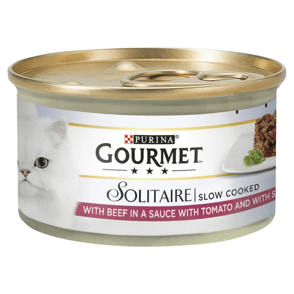 Gourmet Gold Solitaire Beef & Tomato 85g