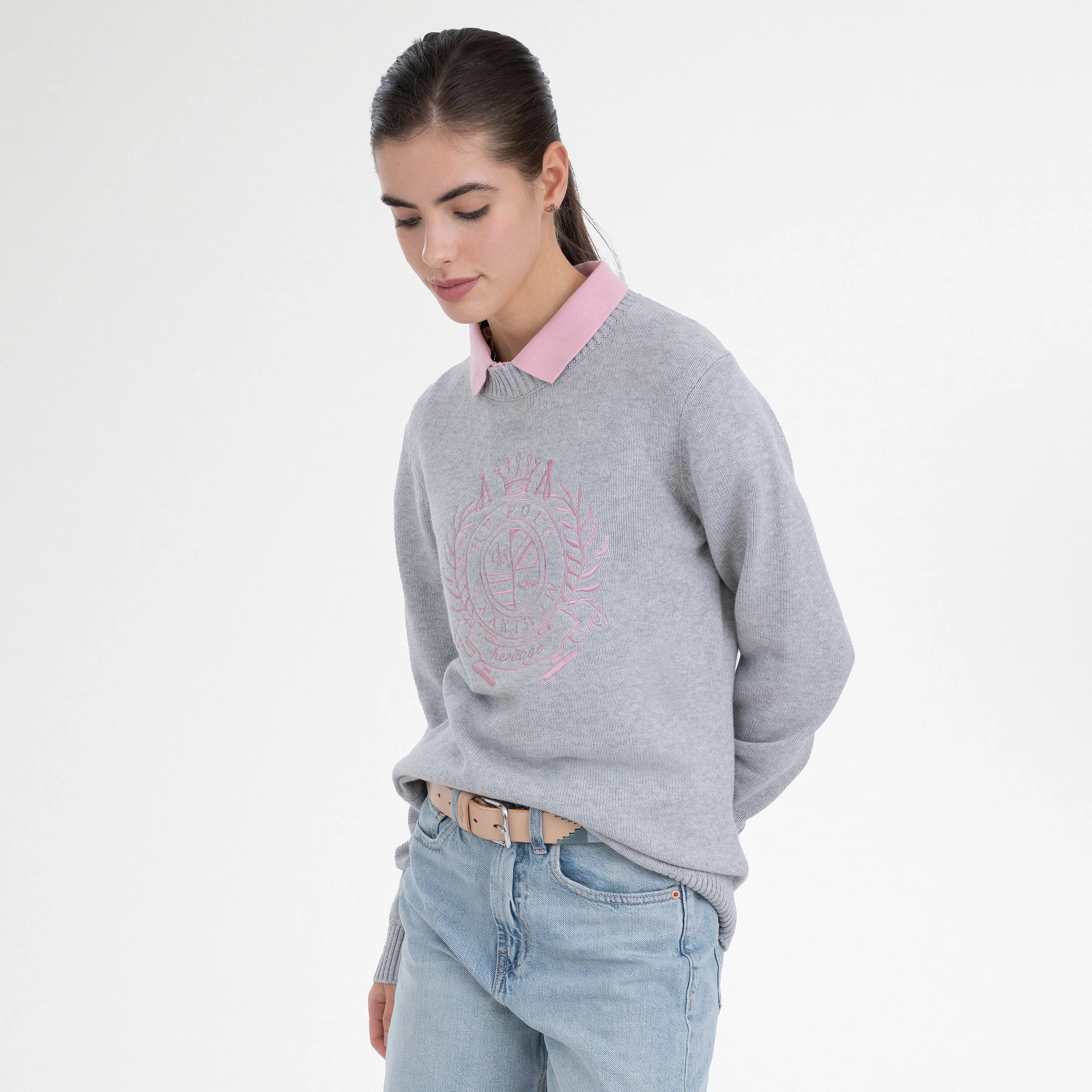 HV Polo Pullover HVPJordyn Grey Melange - Image 4