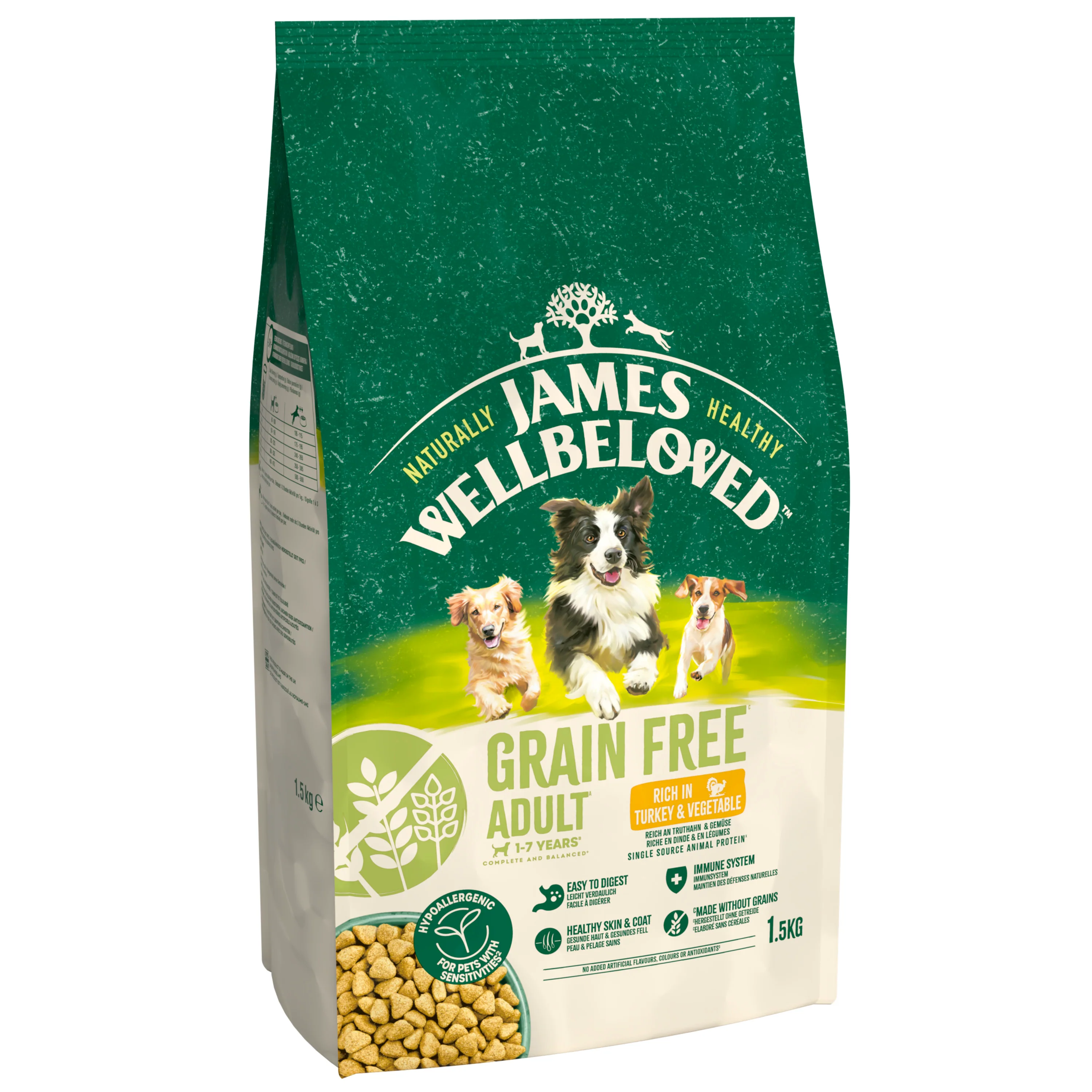 James Wellbeloved Dog - Adult Grain Free Turkey & Veg 1.5kg - Image 4