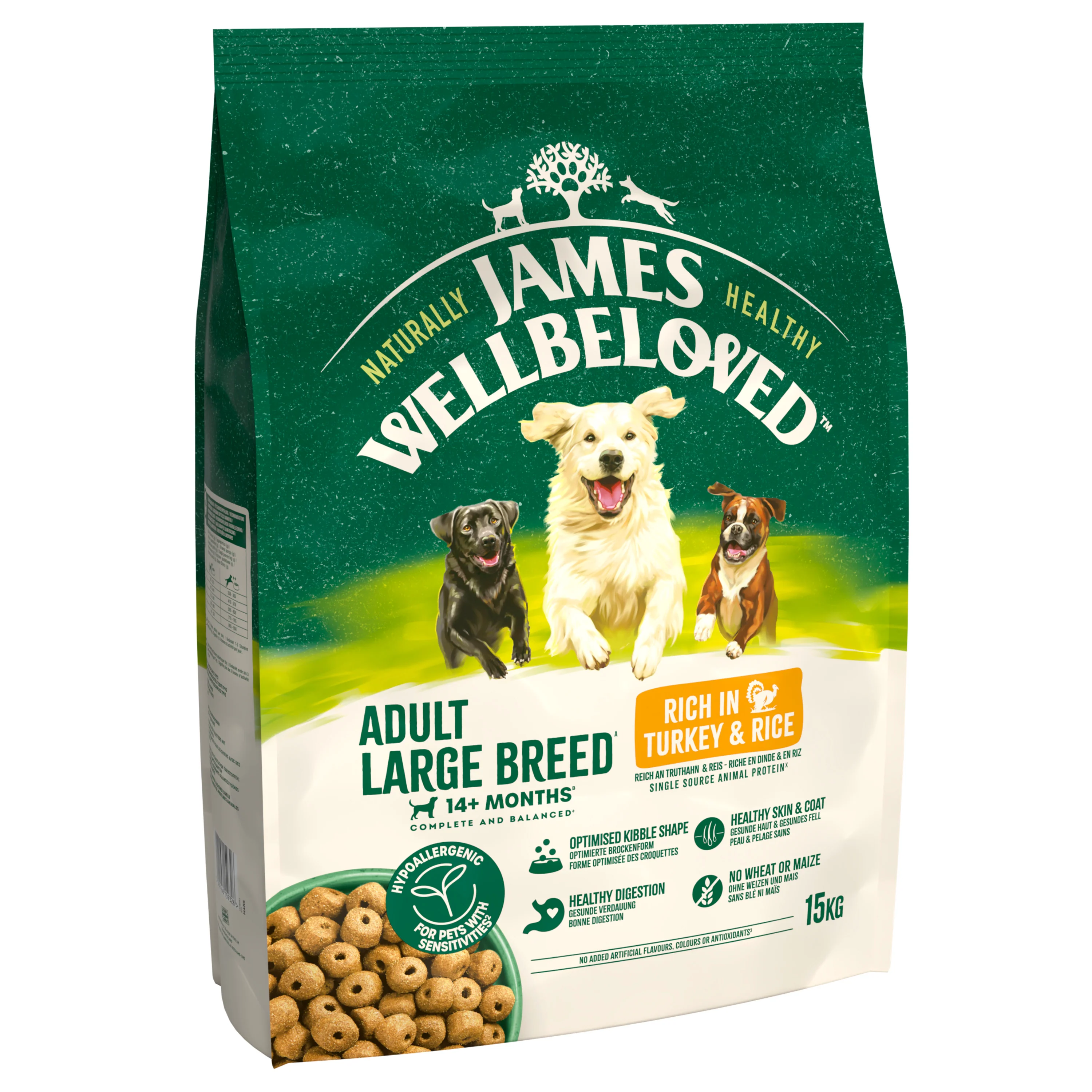 James Wellbeloved Dog - Adult Large Breed Turkey & Rice 15kg - Image 4