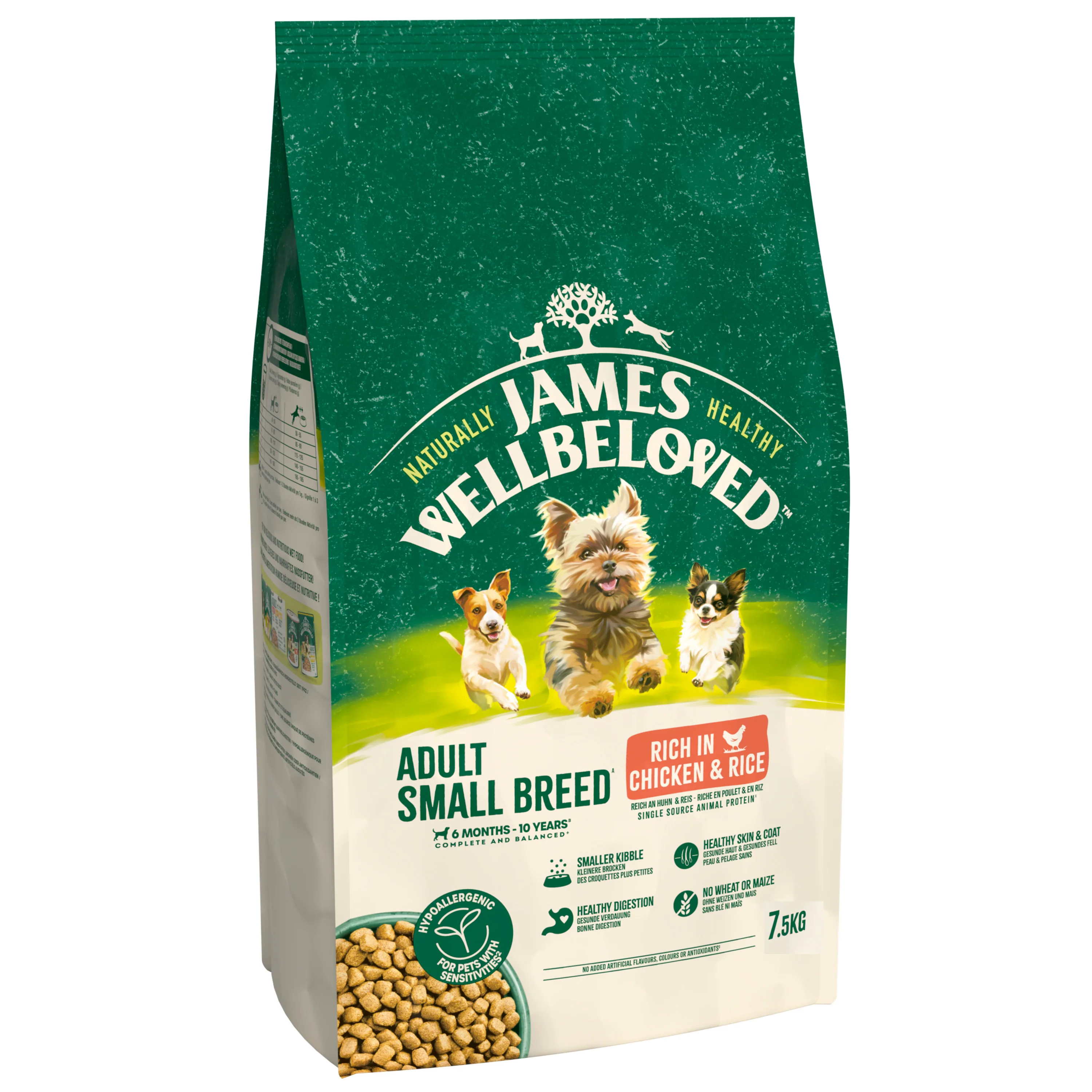 James Wellbeloved Dog - Adult Small Breed Chicken & Rice 7.5kg - Image 4