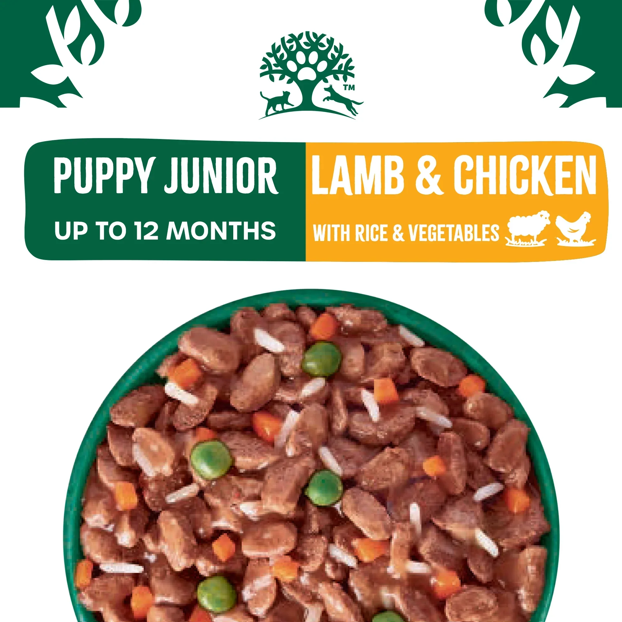 James Wellbeloved Puppy Junior - Pouch Lamb & Chicken 12x90g - Image 2