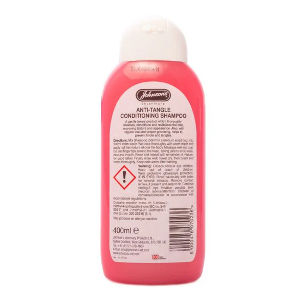 Johnsons Anti Tangle Shampoo 400ml - Image 2