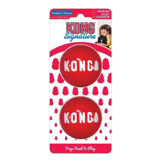 KONG Signature Ball Medium 2pk