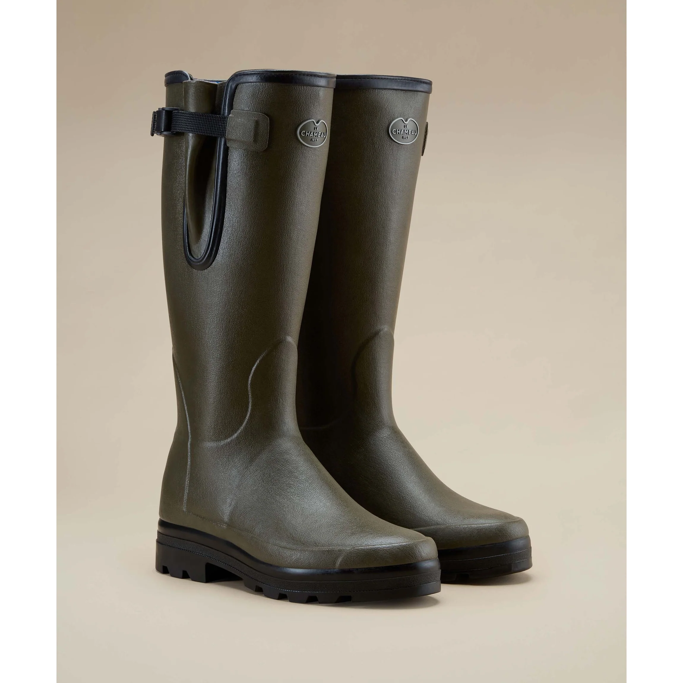 Le Chameau Mens Vierzonord M Wellies Vert Chameau / Black - Image 3