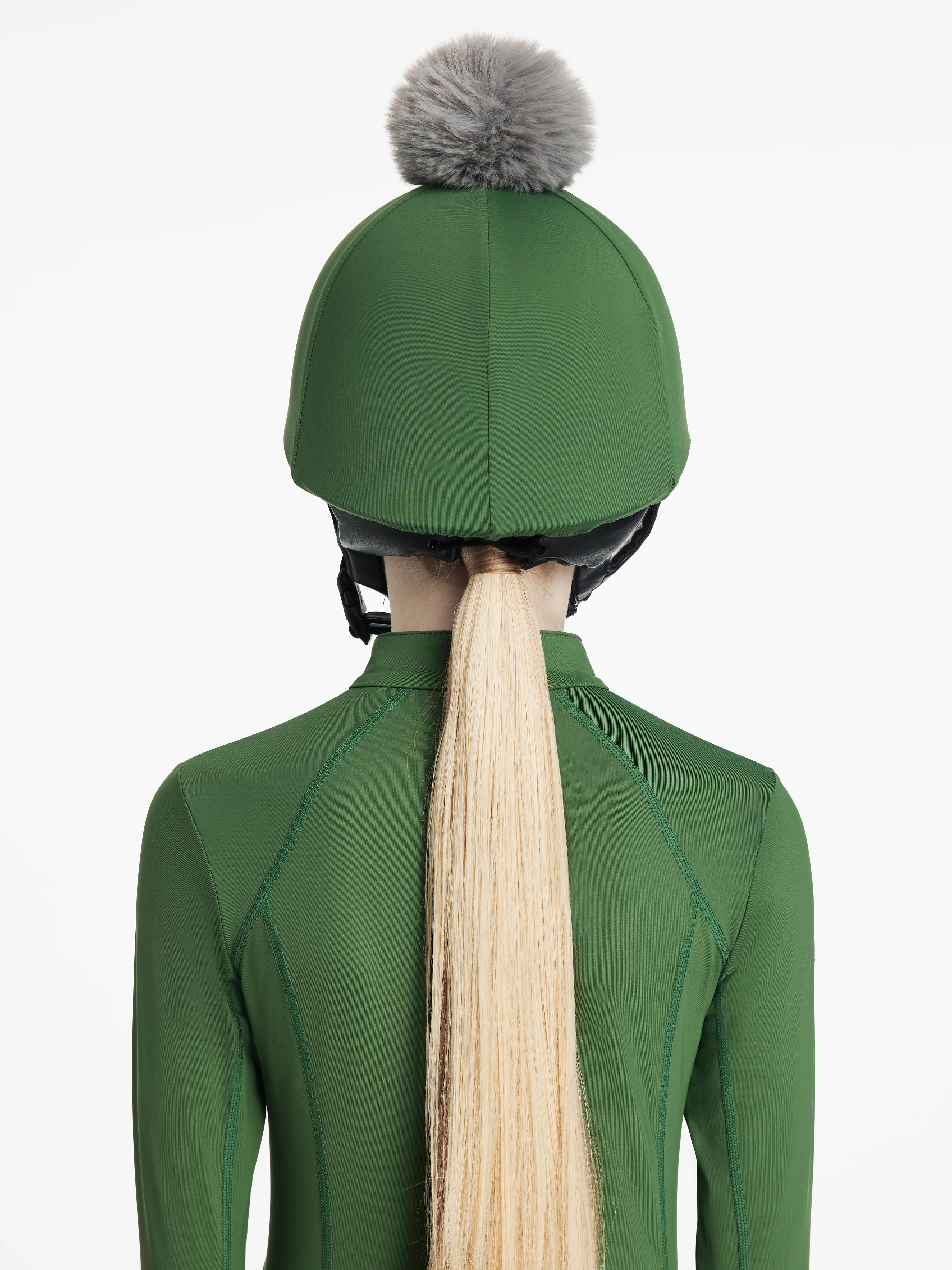 Le Mieux Classique Pom Hat Silk Hunter Green - Image 3