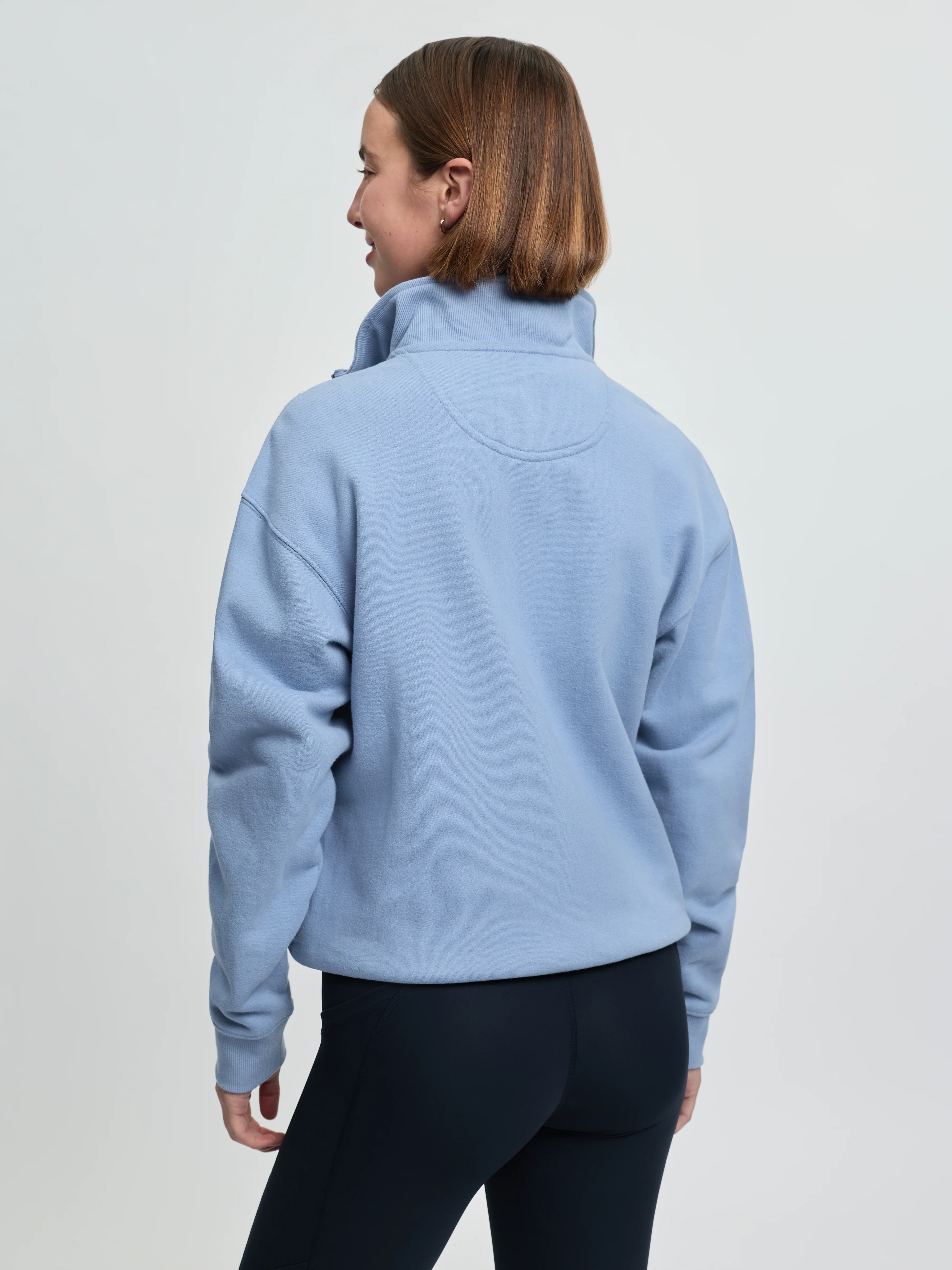 Le Mieux Kelsie Quarter Neck Sweat Powder Blue - Image 2