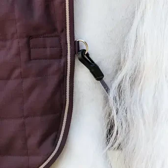 Le Mieux Kudos Luxe Lined Stable Rug Damson - Image 4