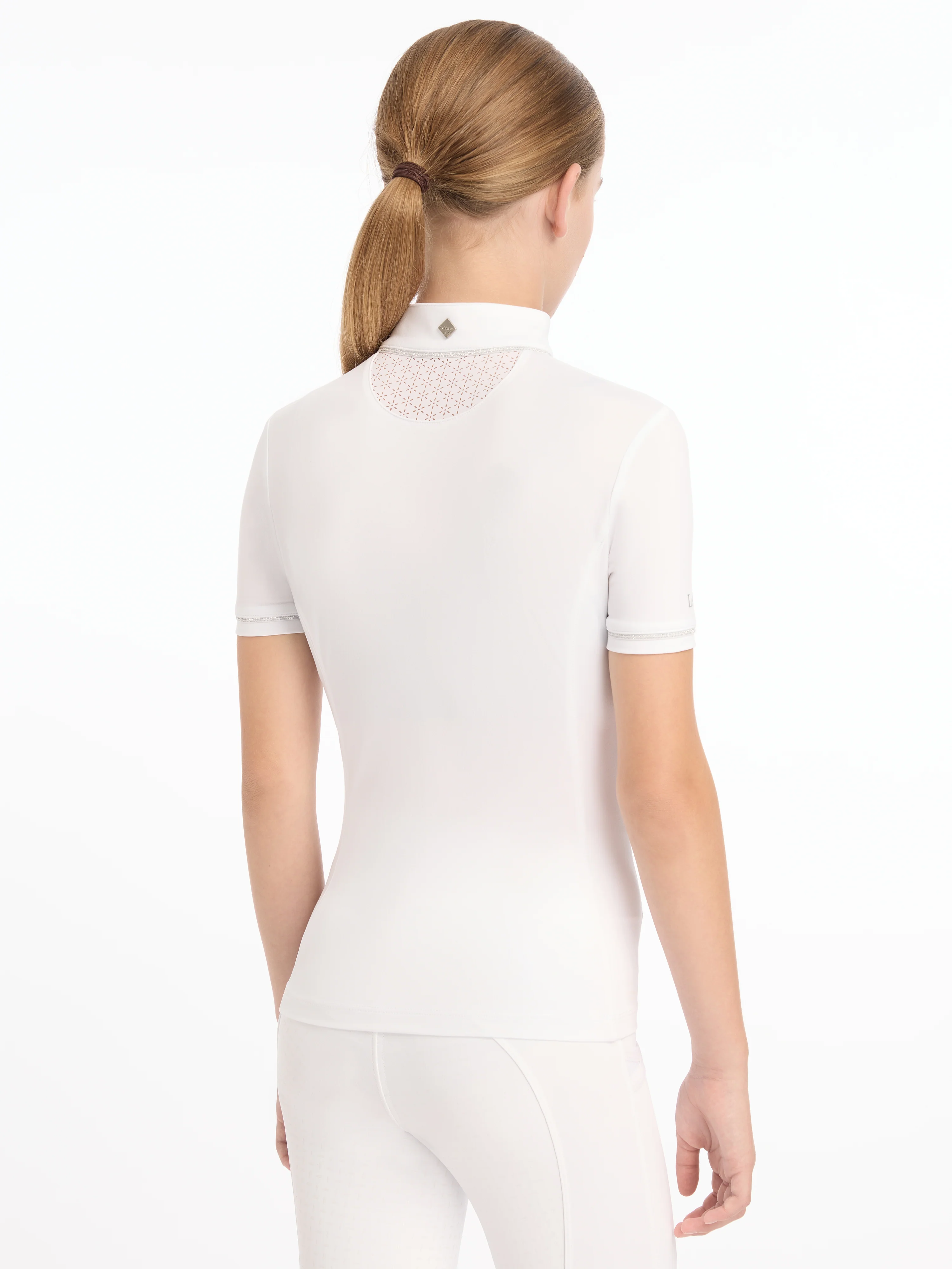 Le Mieux Young Rider Belle Show Shirt White - Image 3