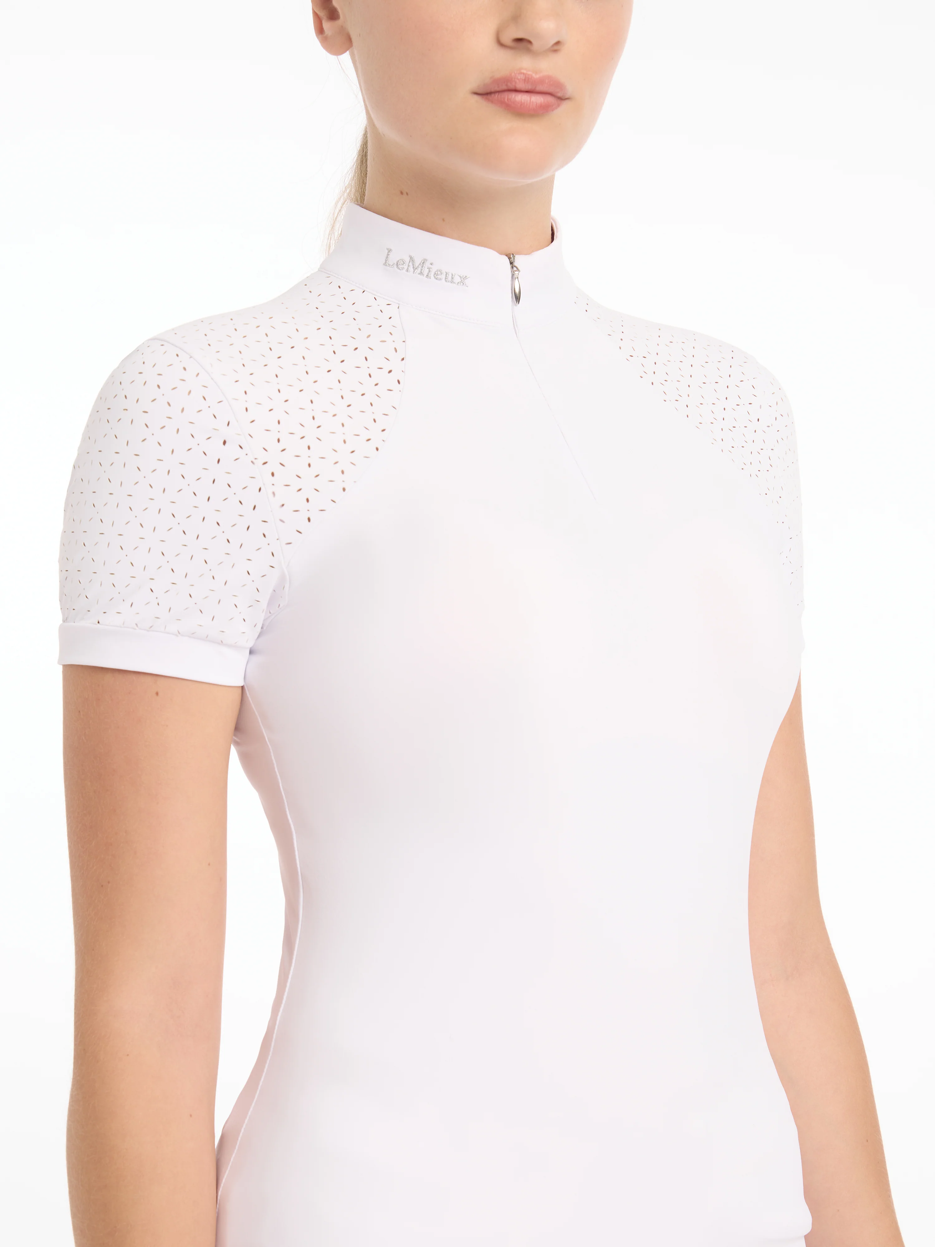 Le Mieux Olivia Short Sleeve Show Shirt White - Image 3