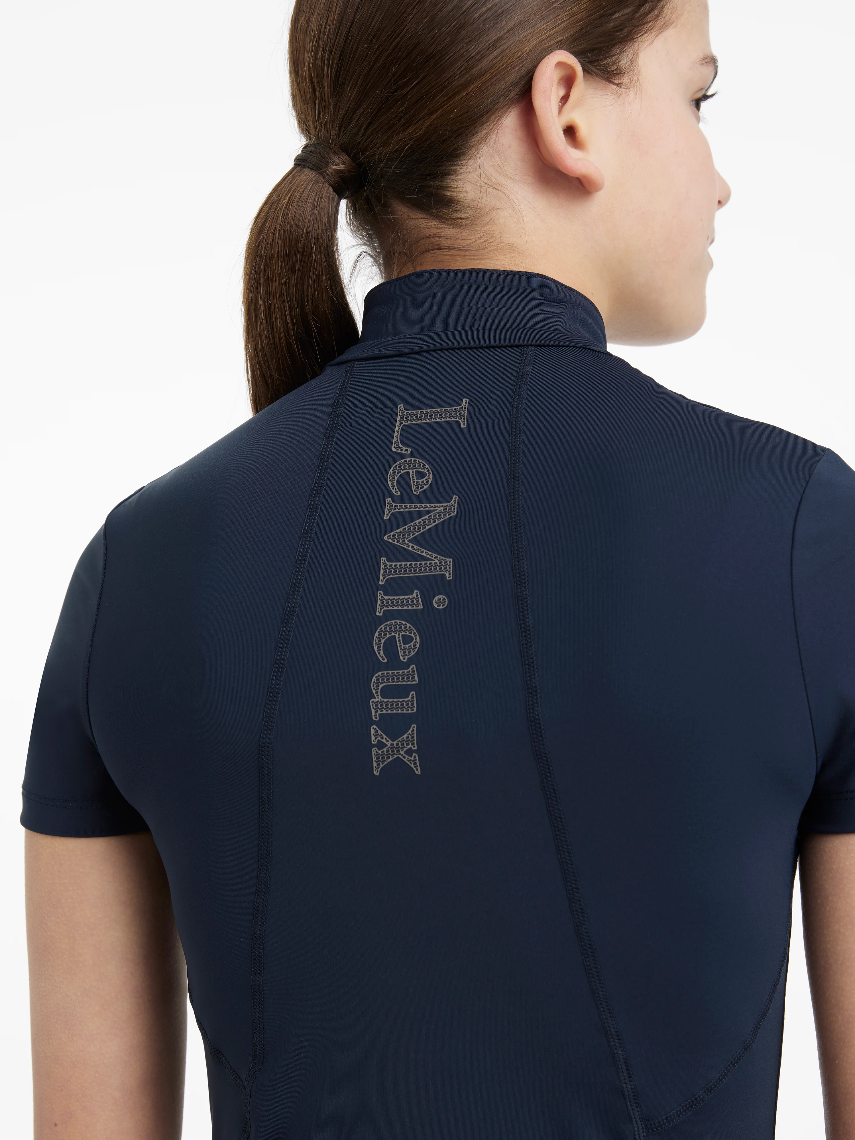 Le Mieux Young Rider Classique Short Sleeve Base Layer Navy - Image 3