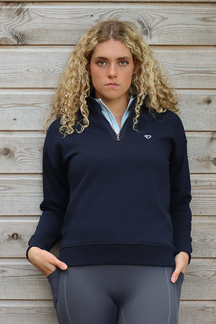 Mochara Half Zip Sweatshirt Navy - Image 3