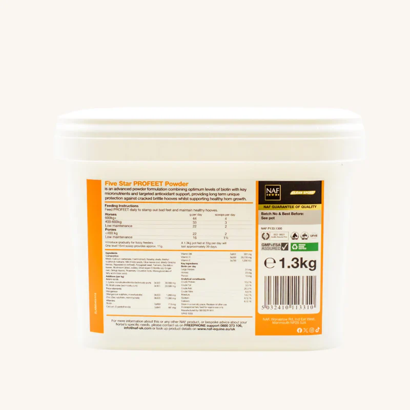 NAF PROFeet Powder 1.3kg - Image 2