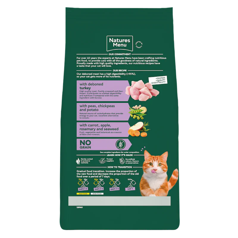 Natures Menu Cat - Adult Turkey 1.25kg - Image 2