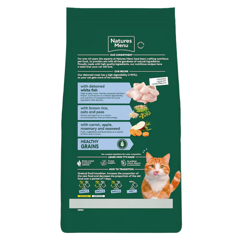 Natures Menu Cat - Adult White Fish 1.25kg - Image 2