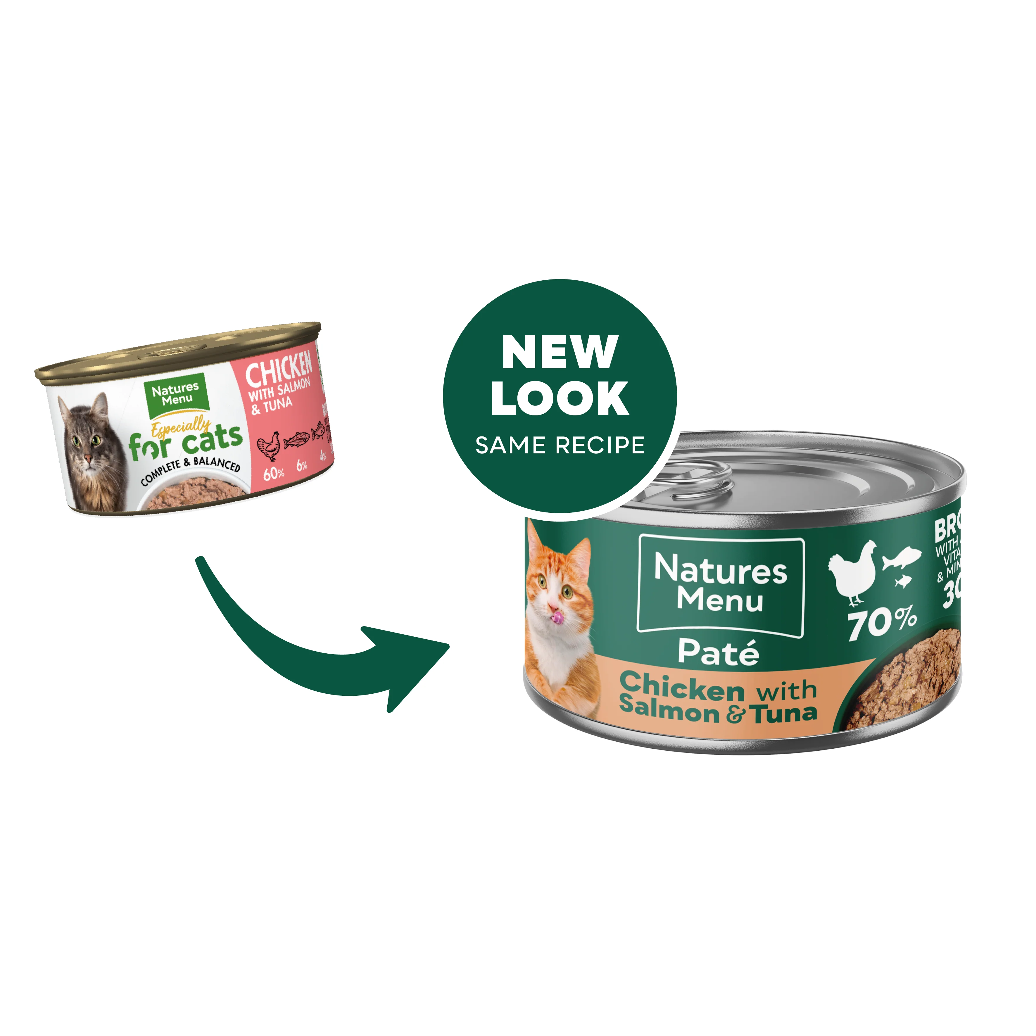 Natures Menu Cat - Can Adult Chicken, Salmon & Tuna 85g - Image 2