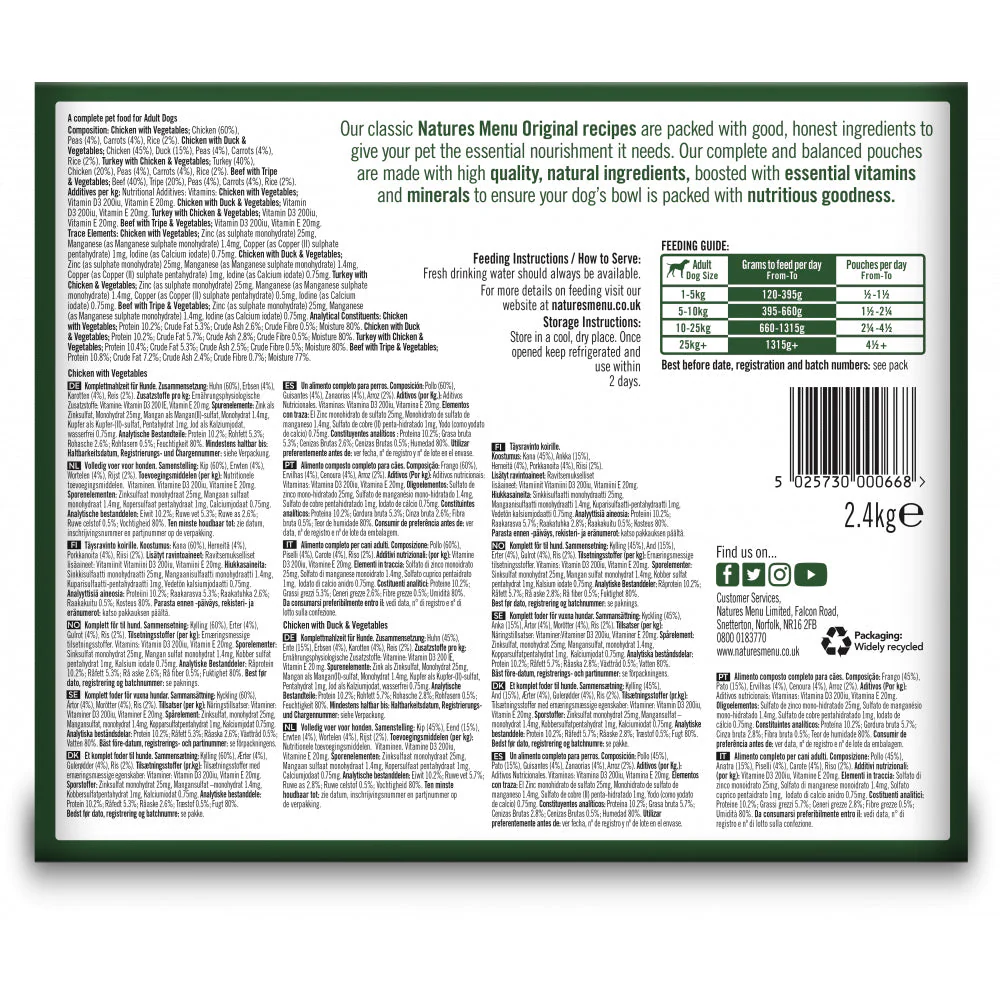 Natures Menu Dog - Adult Pouch Box Multipack 8x300g - Image 3