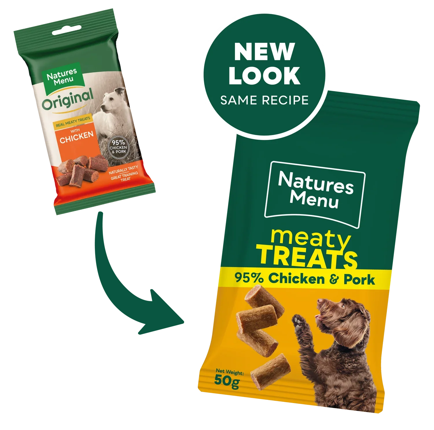 Natures Menu Dog - Meaty Treats Chicken & Pork 50g - Image 2