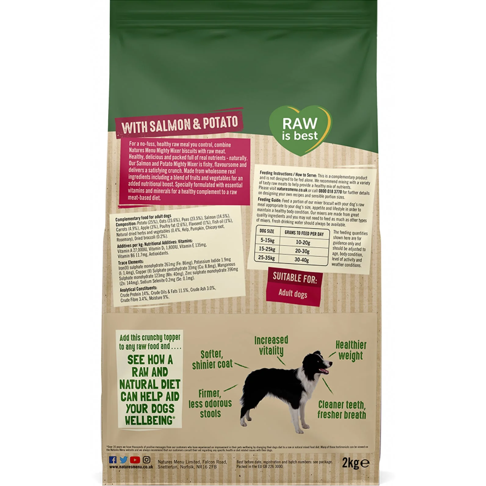 Natures Menu Dog - Mighty Mixer Salmon & Potato 2kg - Image 2