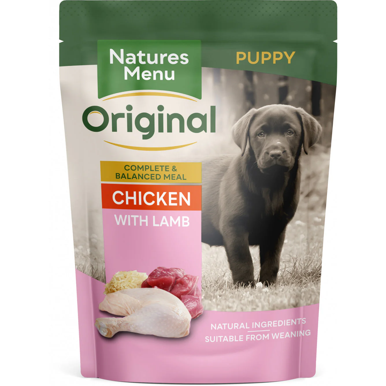 Natures Menu Dog - Puppy Pouch Box Chicken With Lamb 8x300g - Image 2