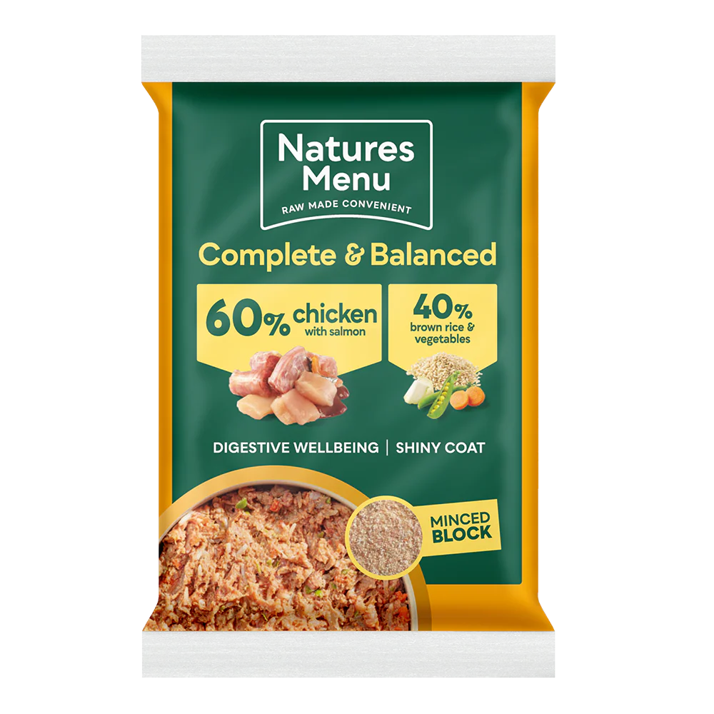 Natures Menu Dog - Complete & Balanced 60/40 Chicken With Salmon Block 300g