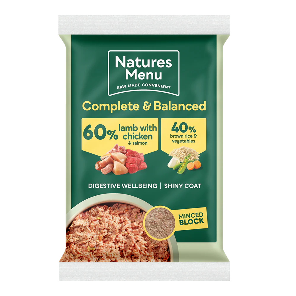 Natures Menu Dog - Complete & Balanced 60/40 Lamb & Chicken Block 300g
