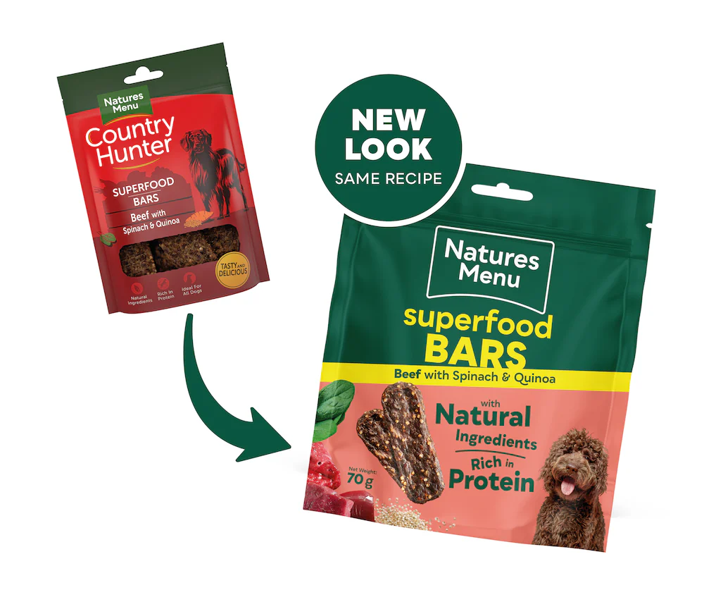 Natures Menu Dog - Superfood Bars Beef with Spinach & Quinoa 70g - Image 2