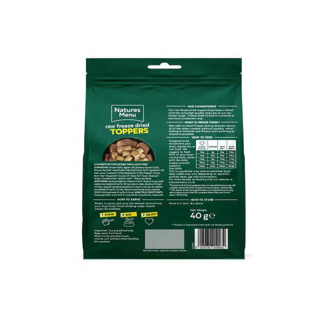 Natures Menu Dog - Freeze Dried Chicken Topper 40g - Image 2