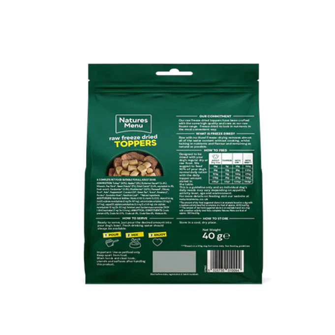 Natures Menu Dog - Freeze Dried Turkey Topper 40g - Image 2