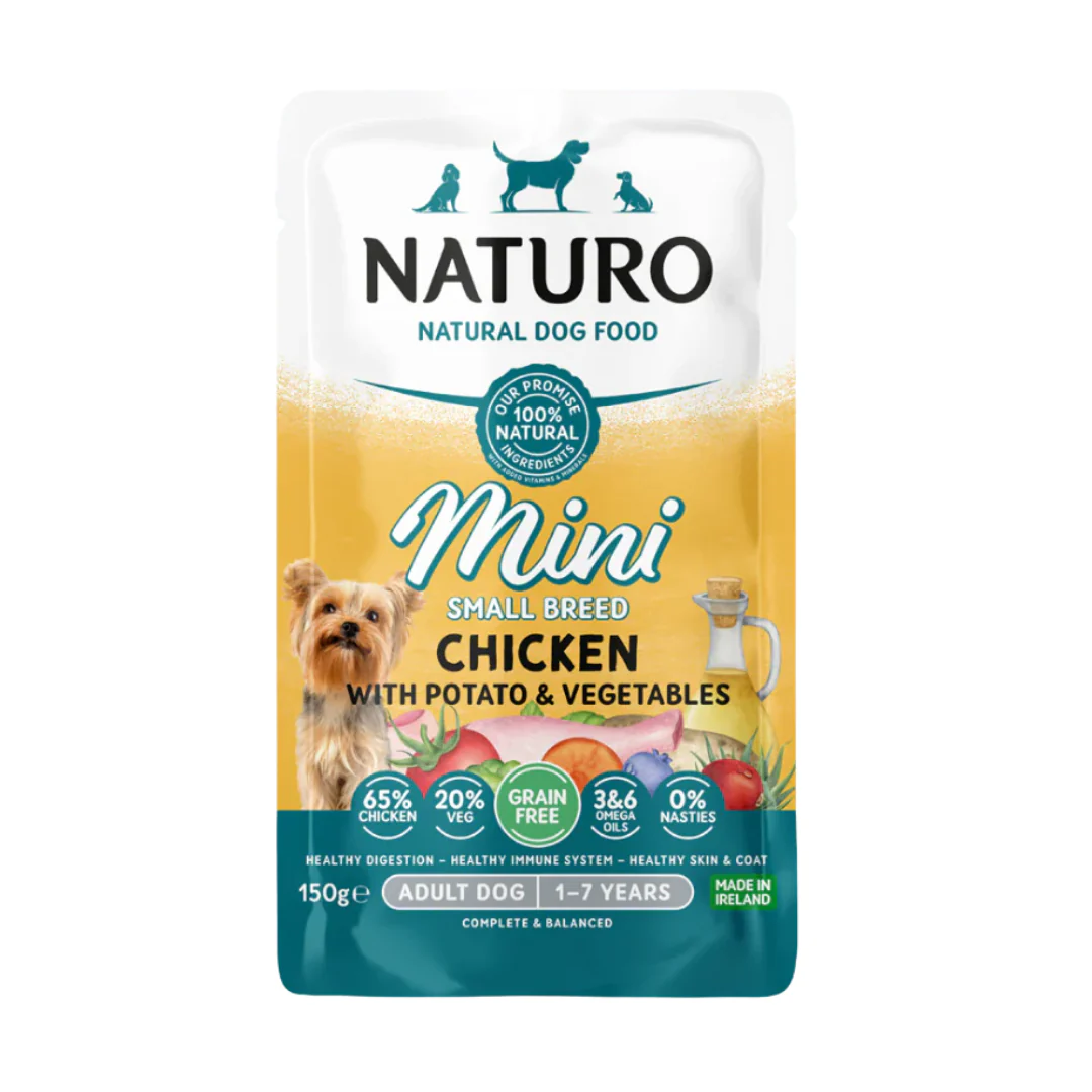 Naturo Dog - Adult Mini Pouch Grain Free Chicken, Potato & Veg 150g