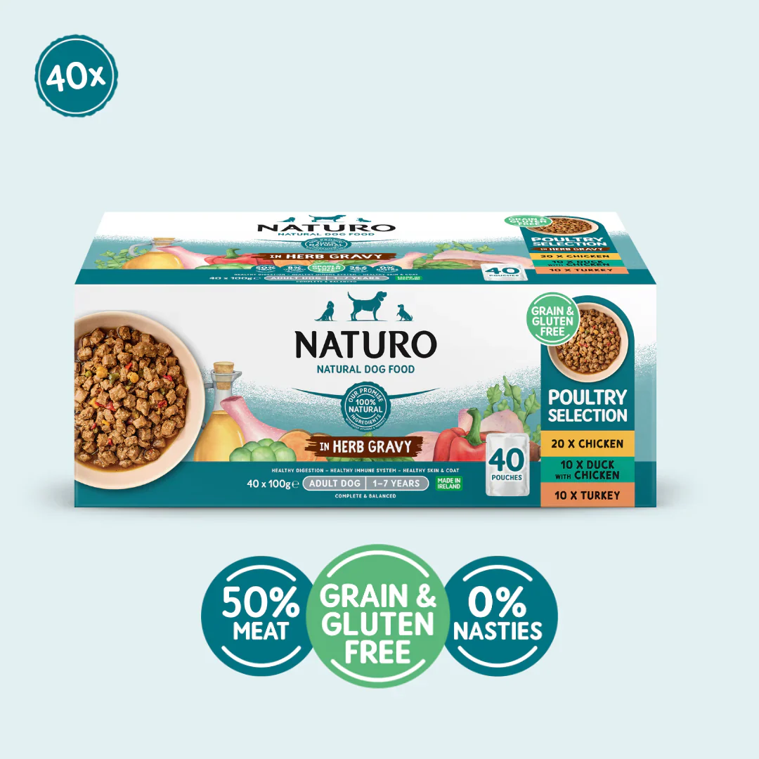 Naturo Dog - Adult Grain & Gluten Free Pouch Poultry In Herb Gravy 40x100g - Image 2
