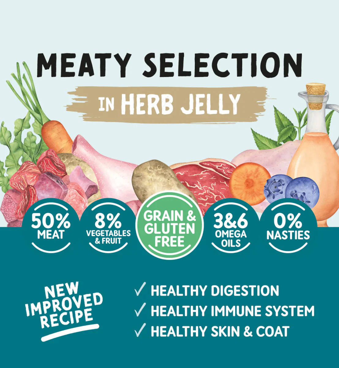 Naturo Dog - Adult Grain & Gluten Free Meaty Selection In Jelly 12x390g - Image 2