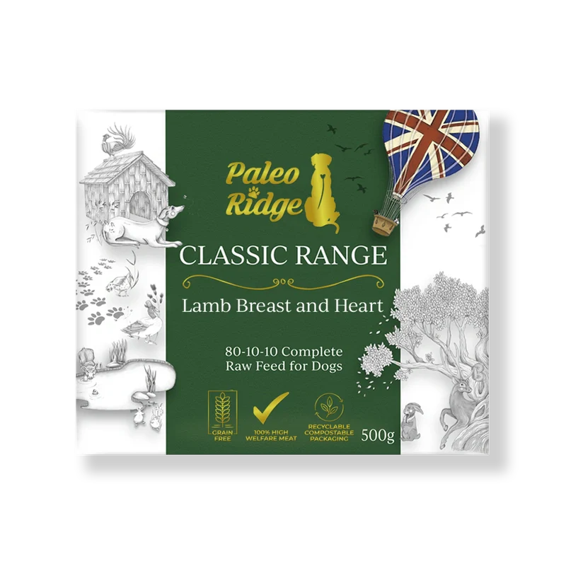 Paleo Ridge Classic Lamb Breast & Heart 500g