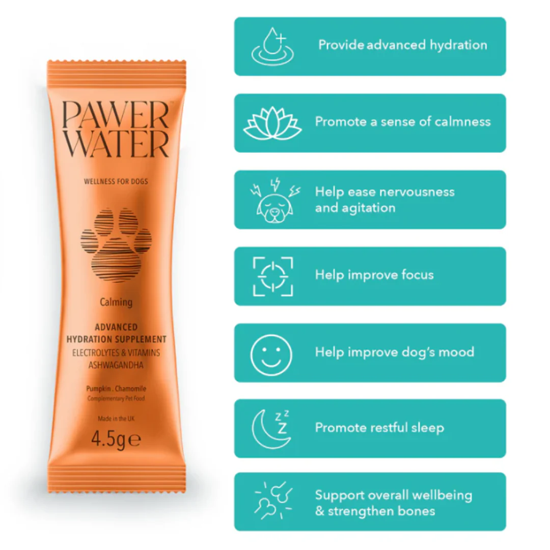 Pawer Water Calming Advanced Wellness Hydration Supplement for Dogs - 12 pack - Image 2