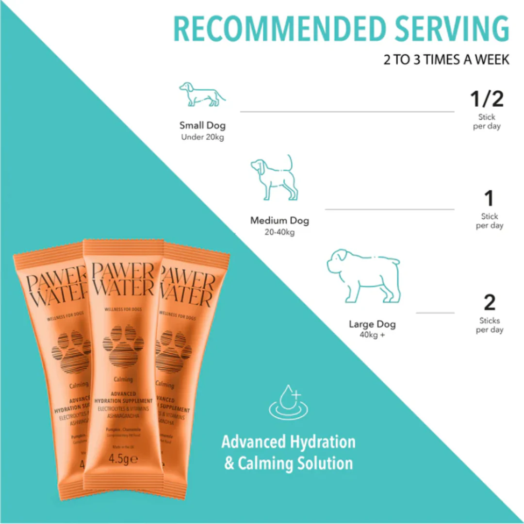 Pawer Water Calming Advanced Wellness Hydration Supplement for Dogs - 12 pack - Image 3