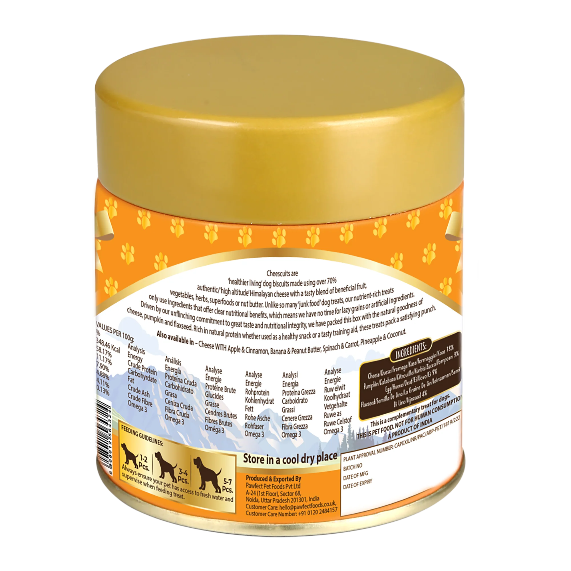 Pawfect Cheesy Dog Biscuits Pumpkin & Flaxseed Cheesecuits 100g - Image 5