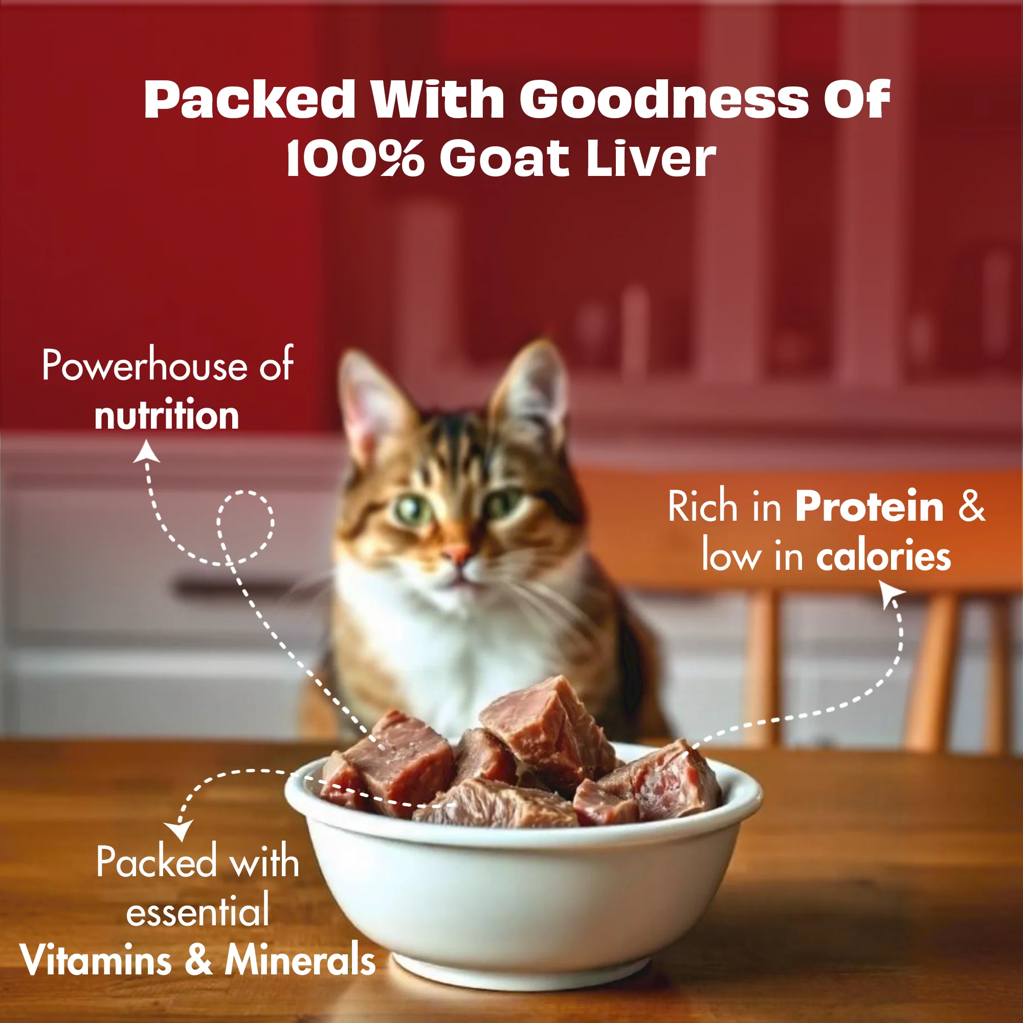 Pawfect Nature's Feast Freeze Dried Cat Treats Goat Liver 50g - Image 3