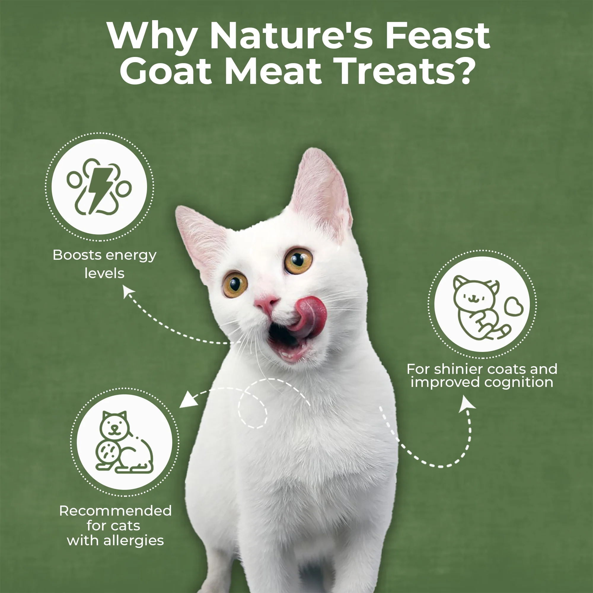 Pawfect Nature's Feast Freeze Dried Cat Treats Goat Meat 150g - Image 4