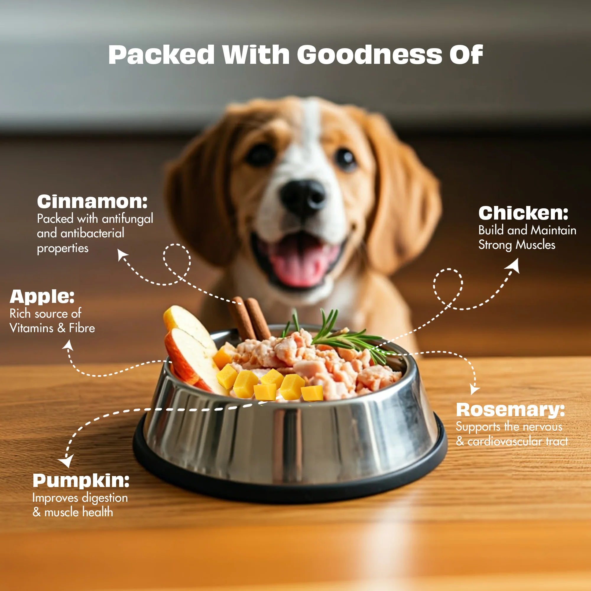 Pawfect Nature's Feast Freeze Dried Dog Treats Chicken With Pumpkin Spice Magic 50g - Image 4