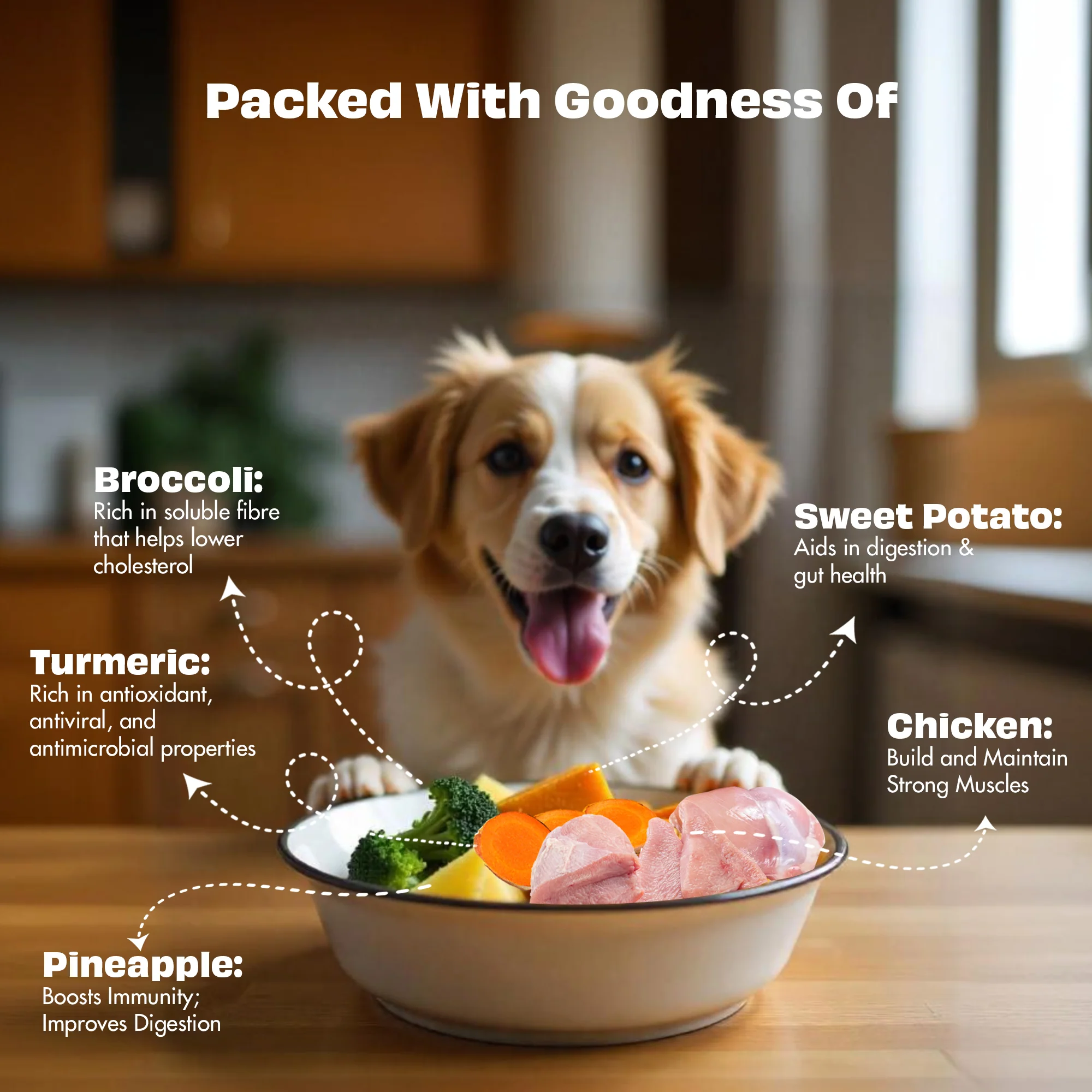 Pawfect Nature's Feast Freeze Dried Dog Treats Chicken With Tropical Twist 150g - Image 3