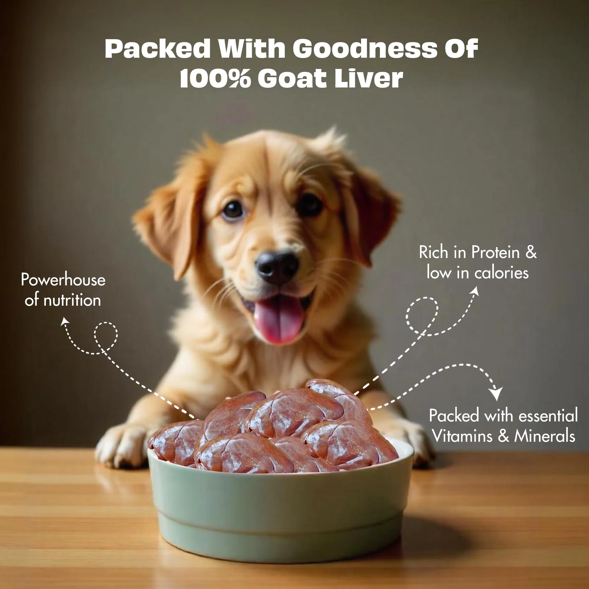 Pawfect Nature's Feast Freeze Dried Dog Treats Goat Liver 150g - Image 3