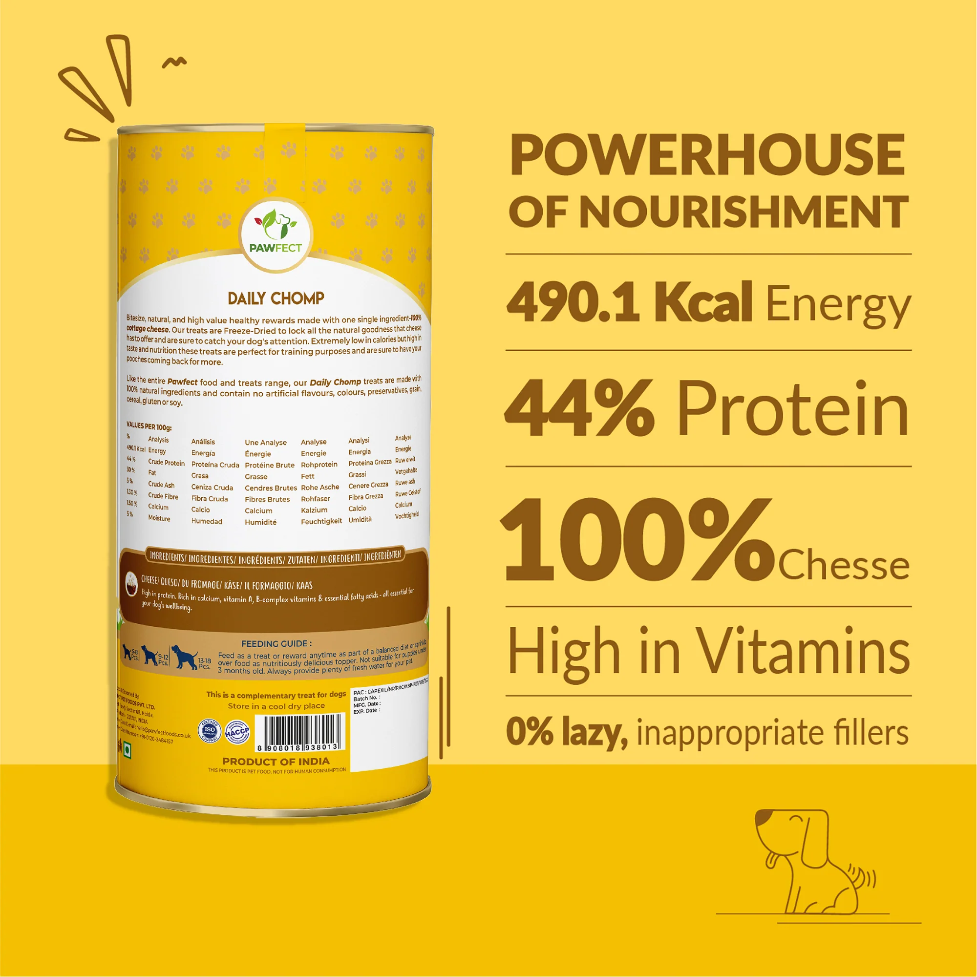 Pawfect Nature's Munch Freeze Dried Dog Treats Daily Chomp 75g - Image 2